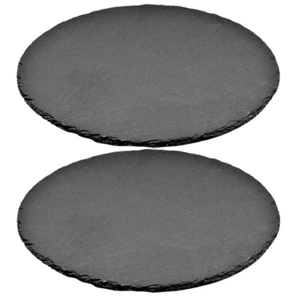 2 Pcs Restaurant Steak Assiette Multi-fonction Dessert Plateau Ménage Ardoise Planche Steak Approvisionnement