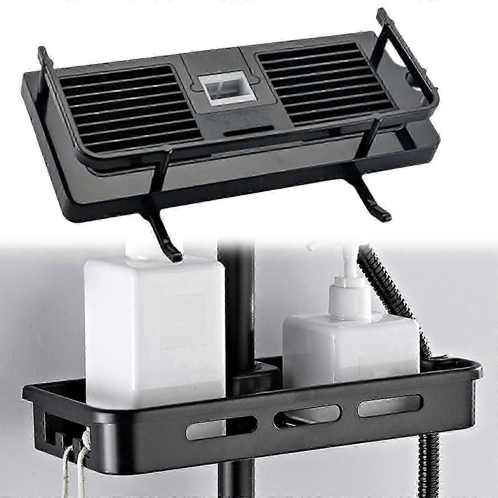 Shower Caddy Shelf Bathroom No Drill Chrome-plated Surface Hotel Ab...