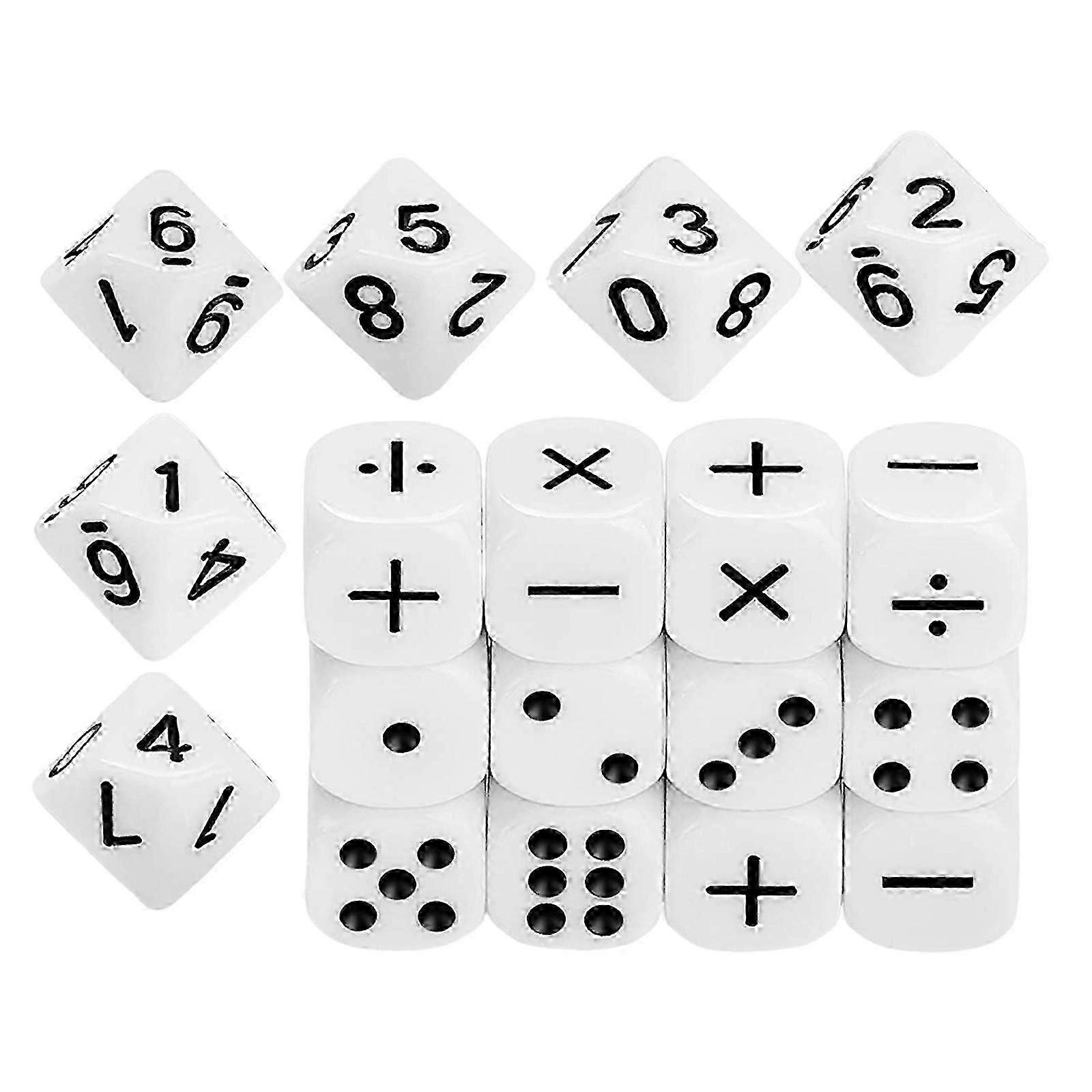 18-Piece Educational Dice Collection - Great for British Classroom ...