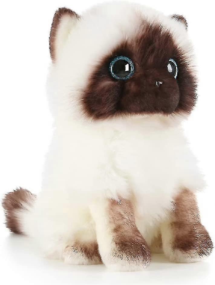Ragdoll cat plush doll, made of imitation fleece material, with a hand-painted makeup design and a cute look