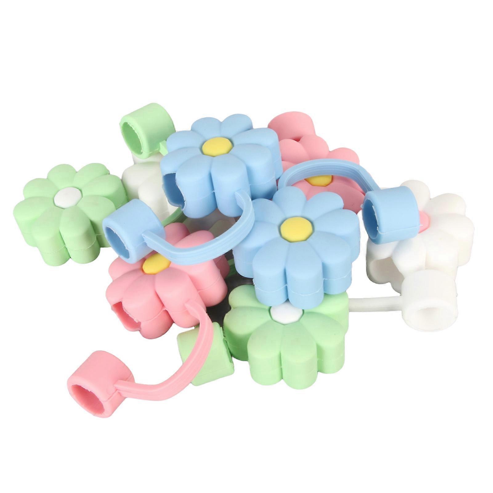8Pcs Reusable Silicone Straw Covers Dustproof Odorless Toppers