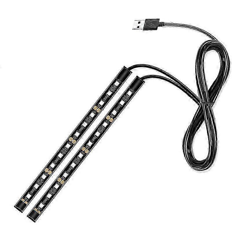 Foot Voice-activated LED Car Rhythm Light-USB One-to-two-Blue (One Set)