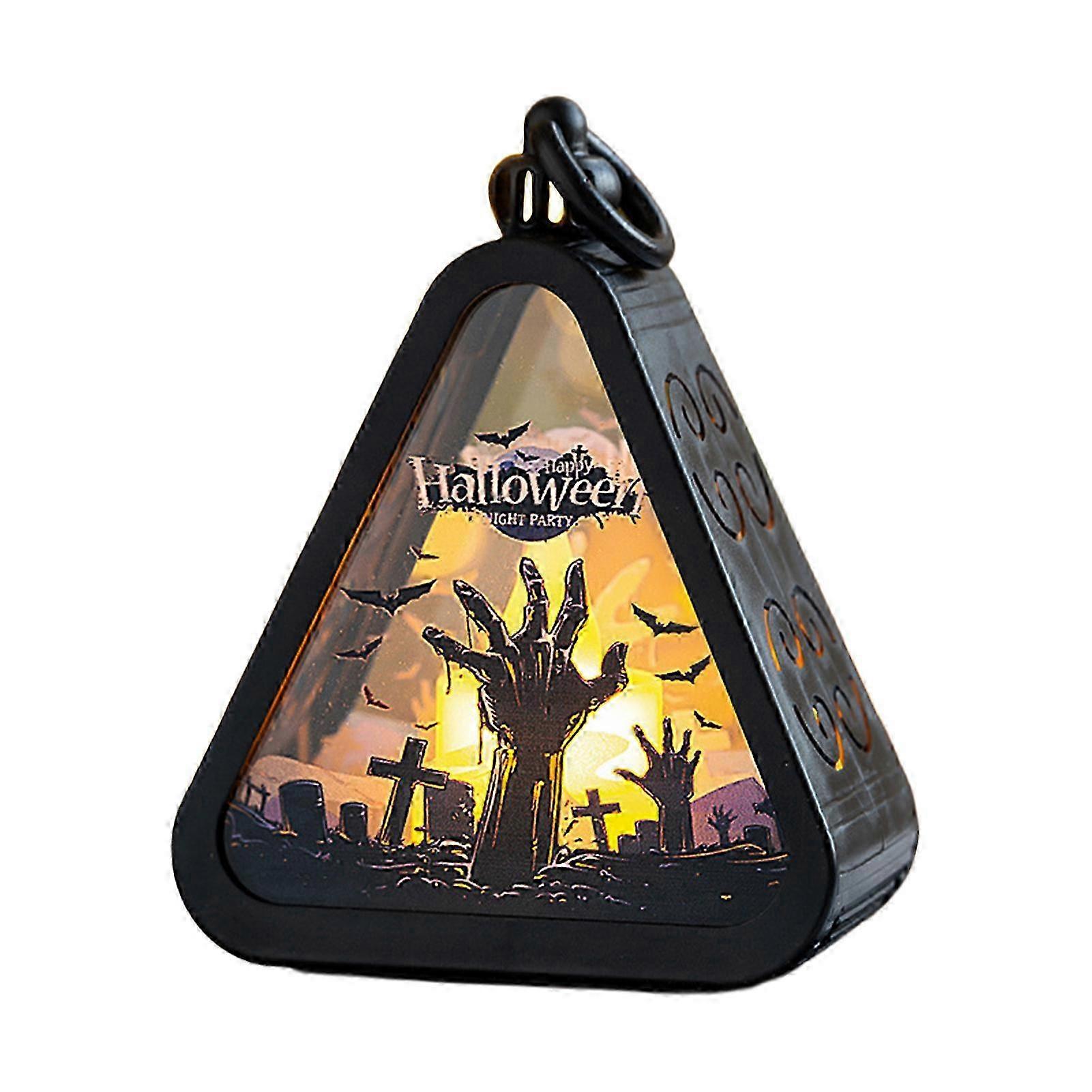 Halloween LED Lanterns Decoration Adding Festival Ambiance House Light Display（C）