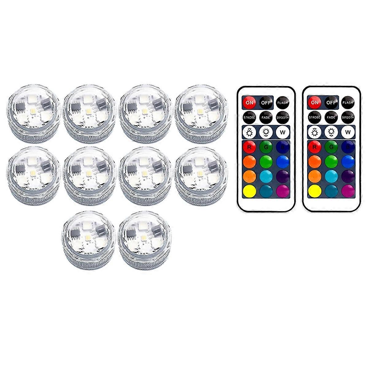 Mini Submersible LED Lights,Underwater Candles Lights with Remote for Party Wedding Halloween Pumpkin Centerpieces