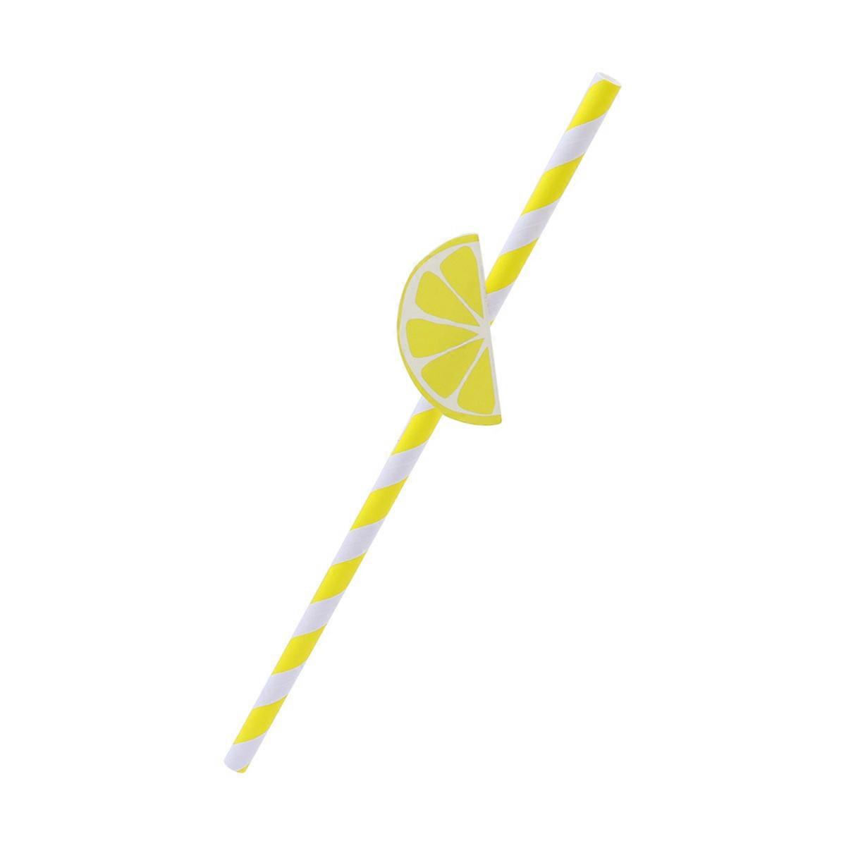 Hawaiian Themed Paper Straws with Cartoon Pattern for Party Decoration and Drinking 10pcs Khaki
