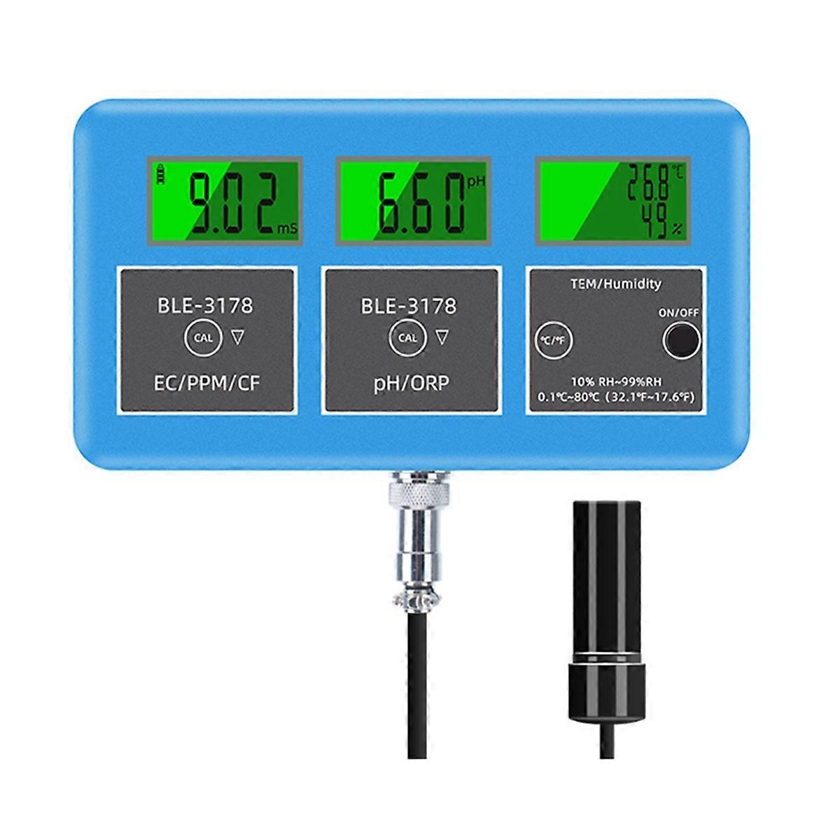 Wifi 7 in 1 Water Quality Tester PH ORP TDS EC Temp Humidity Meter Aquarium Online Analyzer Water An