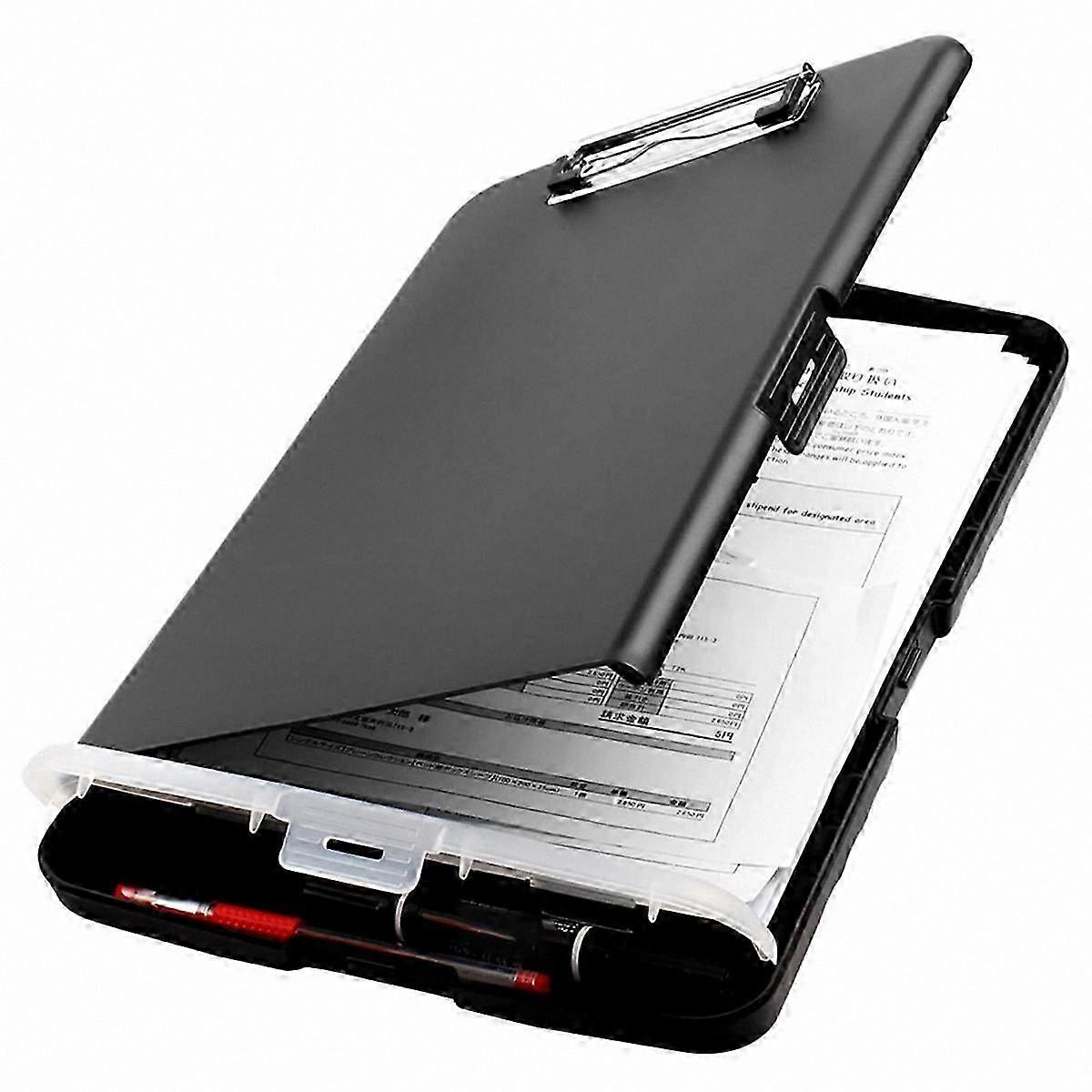 Portable Clipboard with Storage Space Foldable Document Organizer Durable Plastic File Folder for Nursing and Office Use