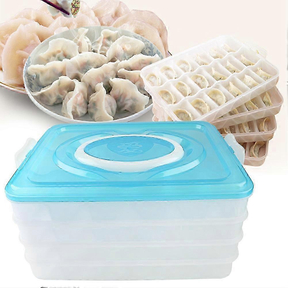 Four-Layer Dumpling Box - Plastic Storage Container for Kitchen Use 2025