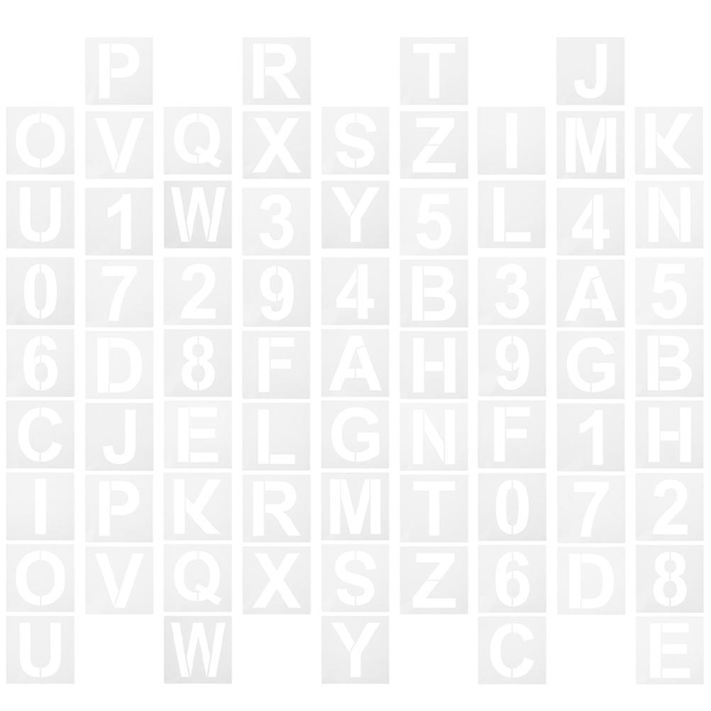 Number Stencils 72Pcs Letter Alphabet Stencils for Drawing Projects