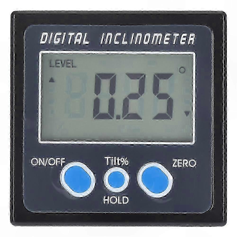 Digital Angle Gauge with LCD Display, Magnetic Bevel Protractor for Accurate Measurements and Inclinometer Functionality