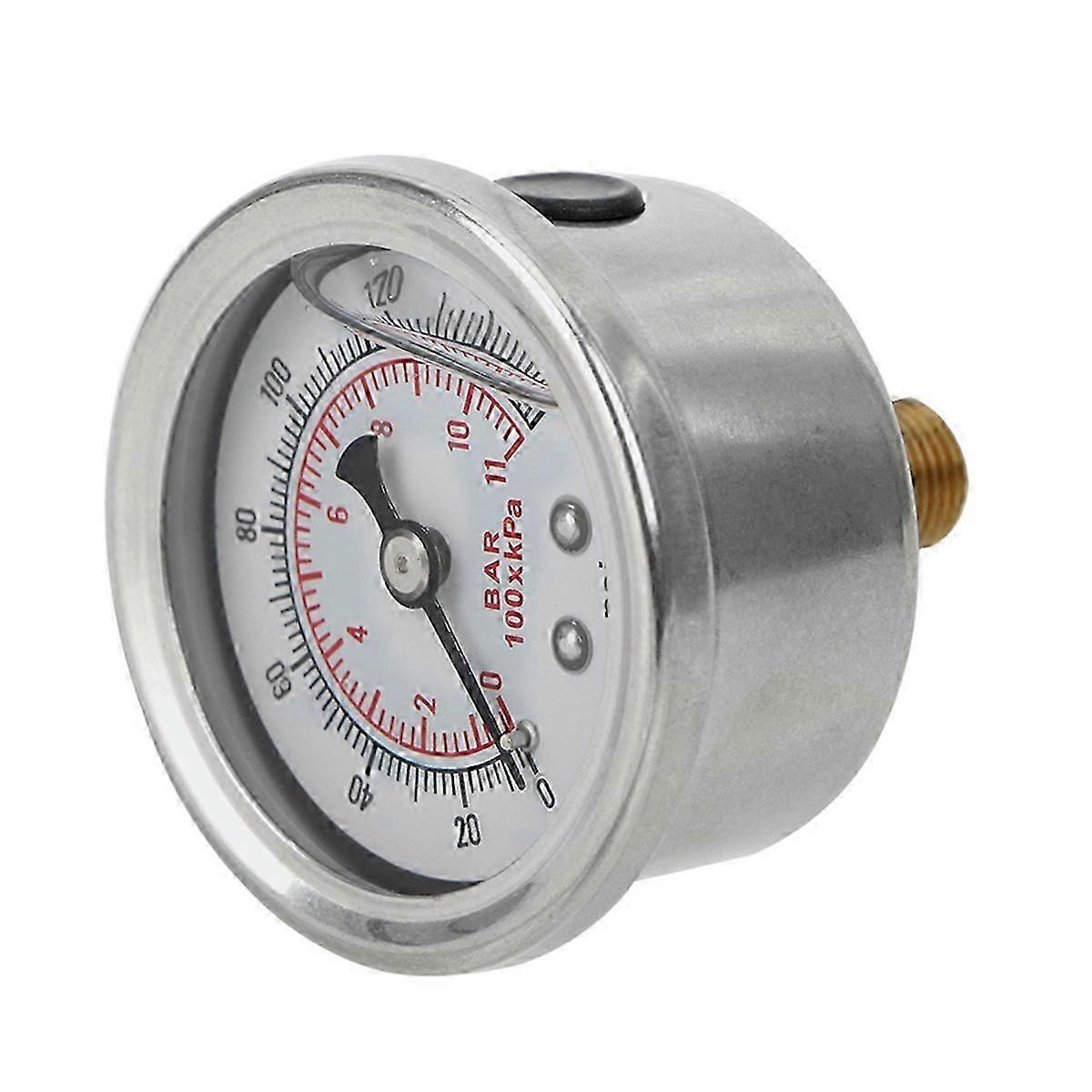 Oil Pressure Gauge Liquid Tester Monitoring System Liquid 0-160 Psi 1/8 NPT Fuel Pressure Gauge Meter