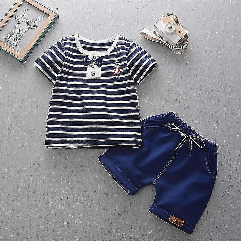 בגדי ילדים יום יומי תינוק בגדי קיץ לילדים סט בגדי ספורט + מכנסיים קצרים חליפות בגדים כותנה מוצרים בגדי ילדים