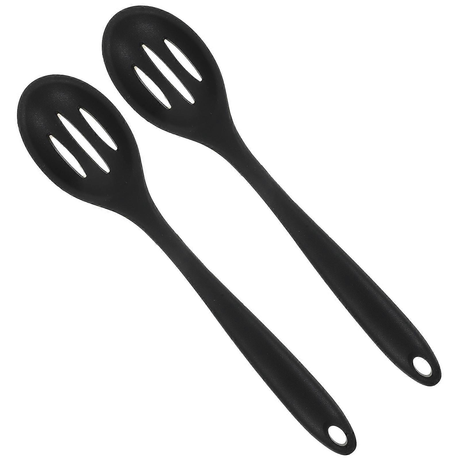 Silicone Slotted Scoops Cooking Colanders for Kitchen 2Pcs