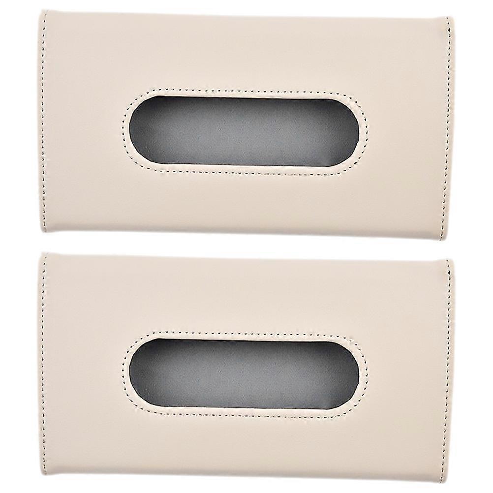 Hanging Tissue Holder for Car PU Visor Tissue Holder Organizing Paper 2Pcs
