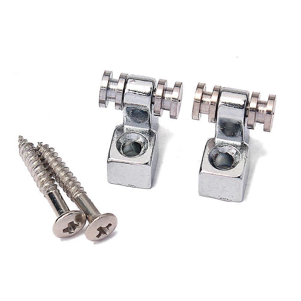 Bass Guitar Parts Metal Roller String Tree for String Replacement Silver Keep Guitar in Tune Longer 2Pack