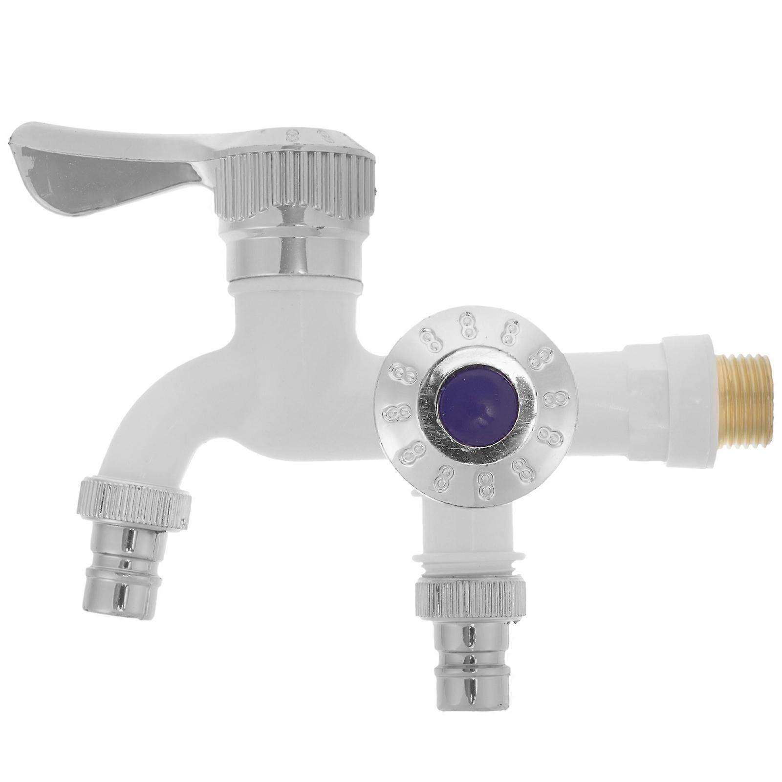 Water Spigot Double Outlet Faucet with Antifreeze Function 4Pcs Set
