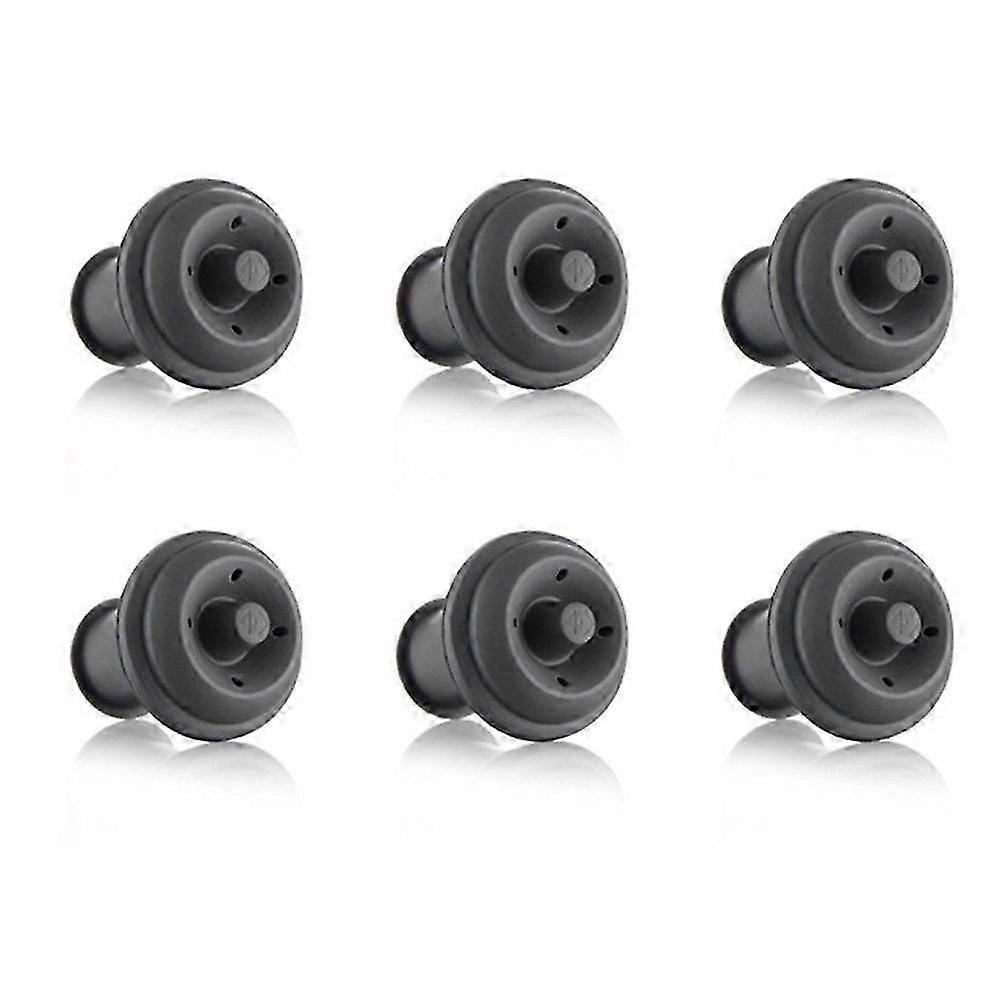 6pcs Bottle Rubber Corks to Preserve Wine Flavor- Best Wine Air Vacuum Stoppers to Keep Wine Fresh- Top Accessory