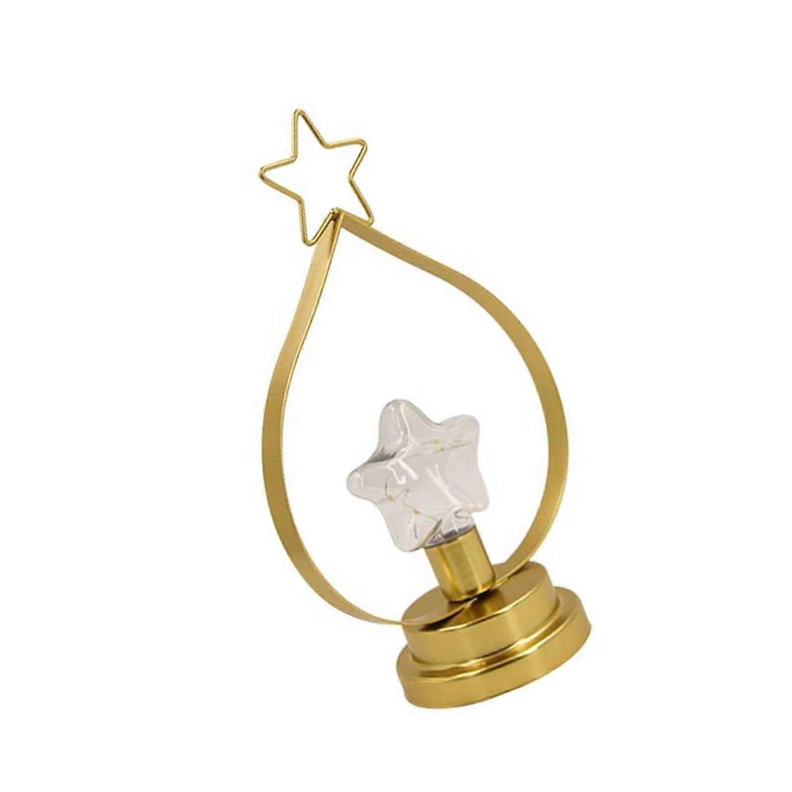 Decorative Table Lamp Ramadan Decorations Crescent Moon Star Design Battery Operated Desk Lamp For Home Party Bedroom