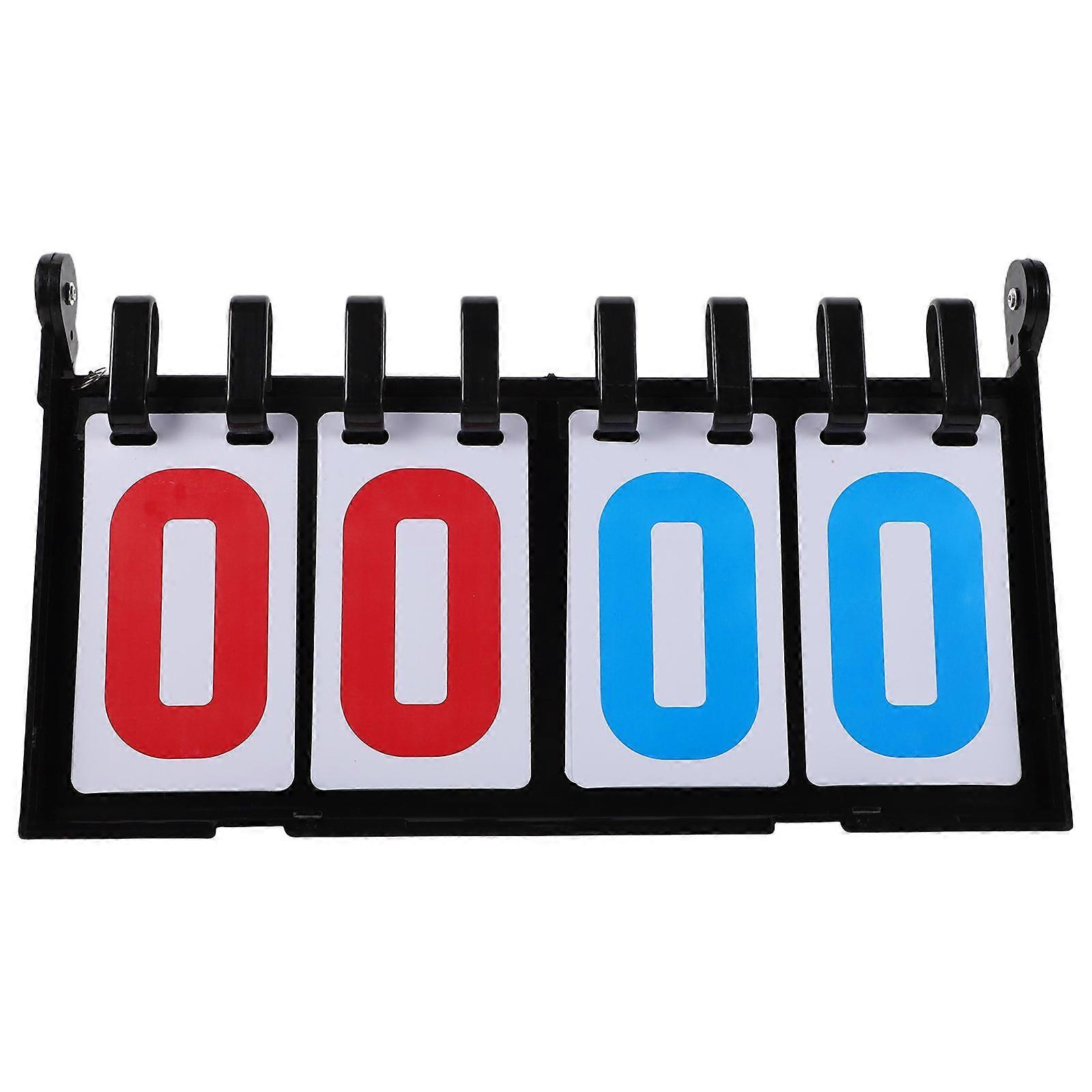 Score Keeper: 4-Digits Table Score Counter for Billiards Basketball Soccer Badminton Table Games - Clear Visible Numbers Flipper for Sports and Recrea