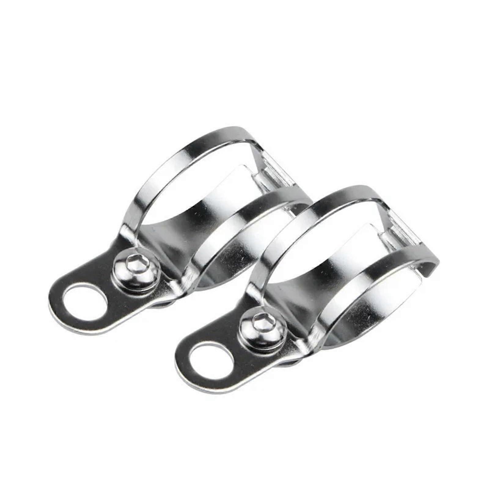 Fog Light Bracket 2PCS Motorcycle Turn Signal Light Mount Bracket 30-43mm Silver for Auxiliary Headlights Custom Fit