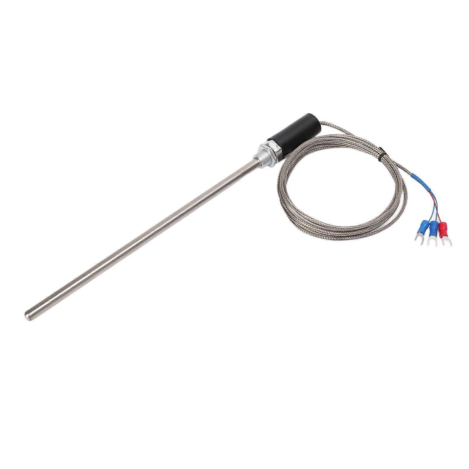 M12 Probe Thermocouple PT100 Stainless Steel Temperature Sensor Probe 200mm 0-400C2m