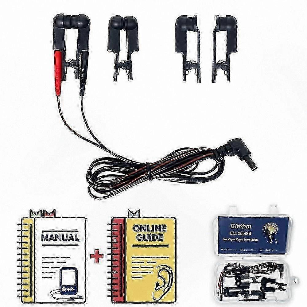 Silicone Dual Electrode Clips for Vagus Nerve Stimulation with TENS Unit Compatibility