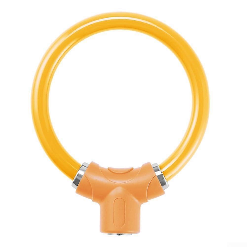 Compact AntiTheft for Bicycle Cable Lock 11mm HeavyDuty Steel, PVC Coated, 112g Lightweight, Keyless Locking, Orange