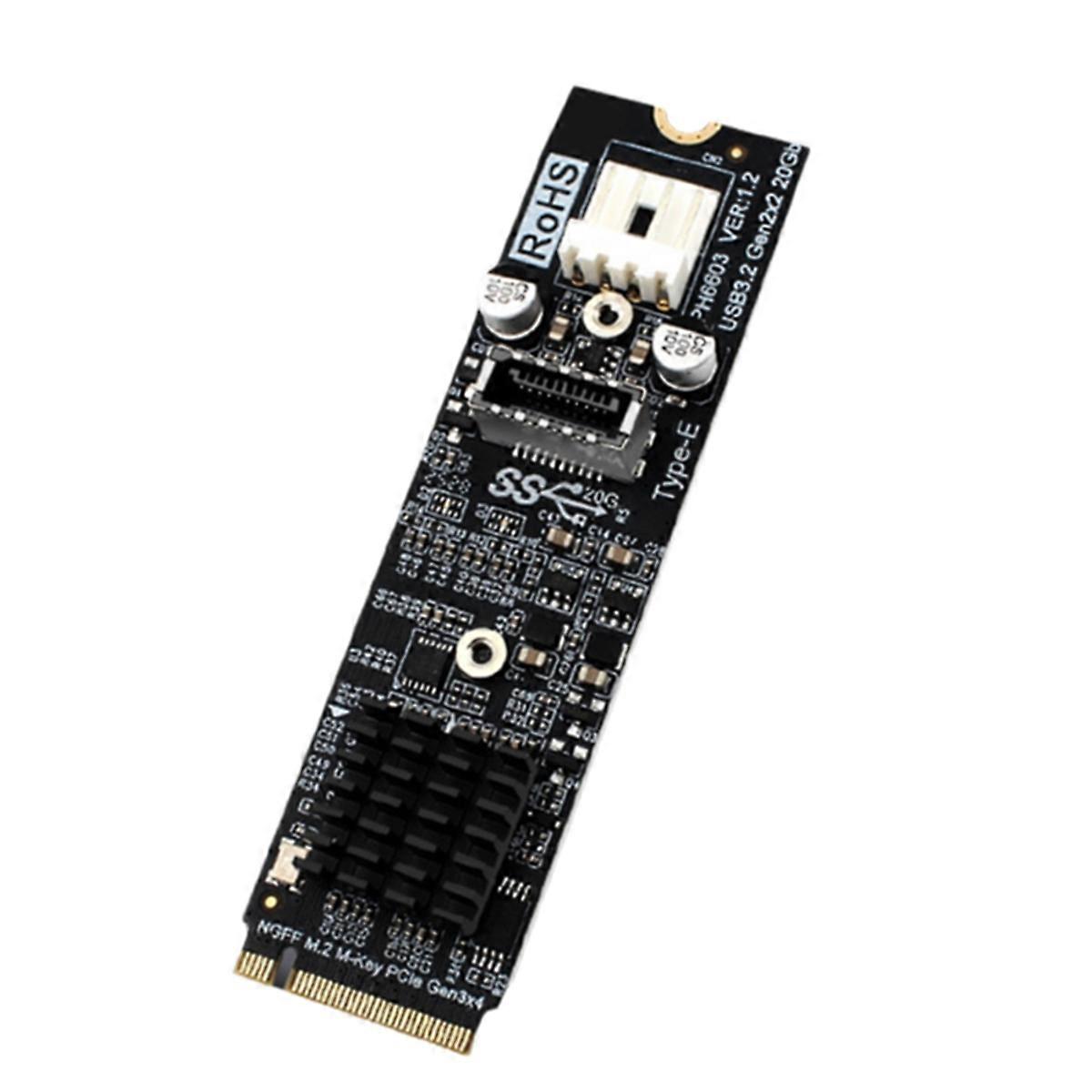 20Gbps Type C & Type E USB 3.2 Front Panel M.2 NVME PCIe to Type E Adapter Card ASM3242 Chip for Mot