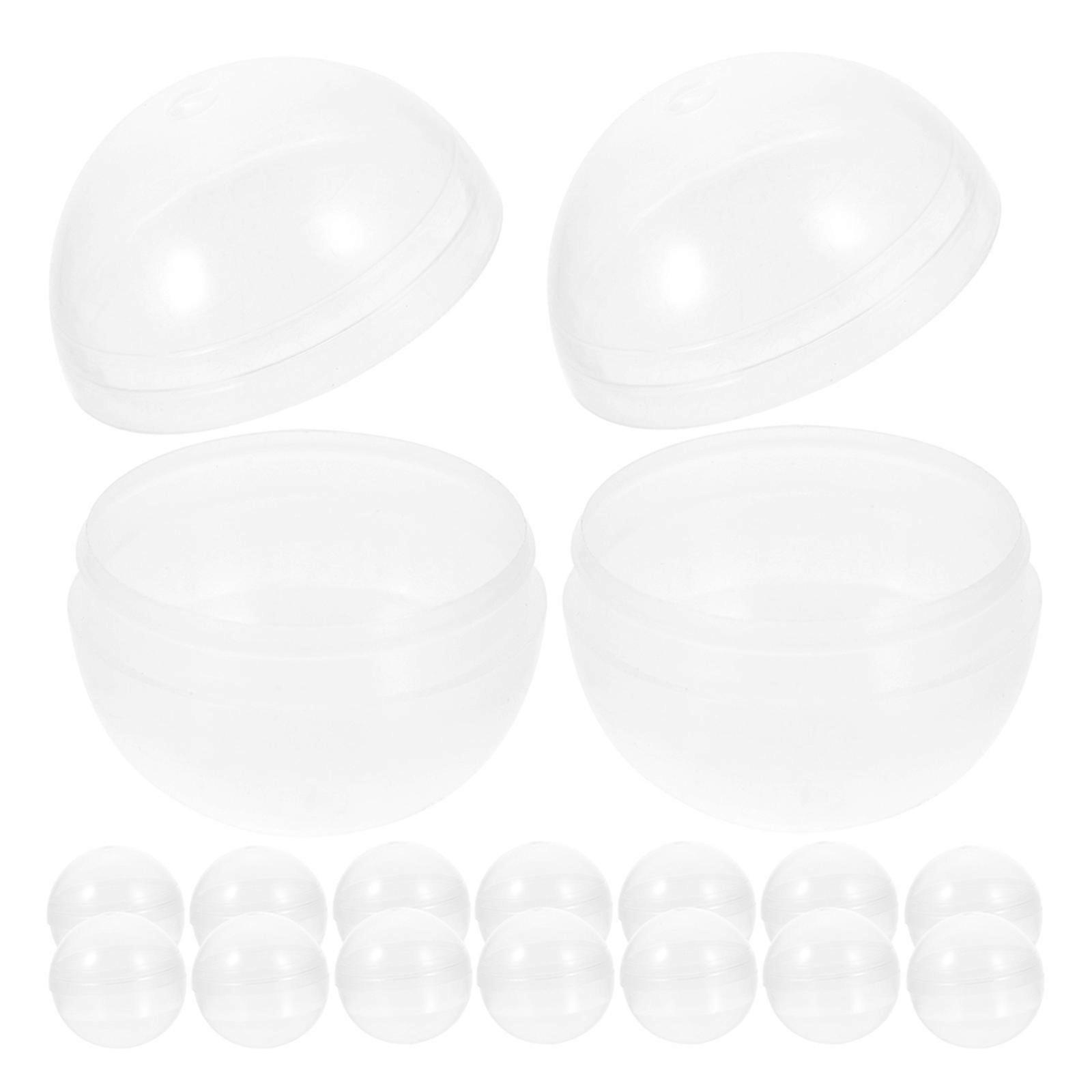 Empty Toy Capsules Vending Machine Capsules Round for Storage 50Pcs Transparent