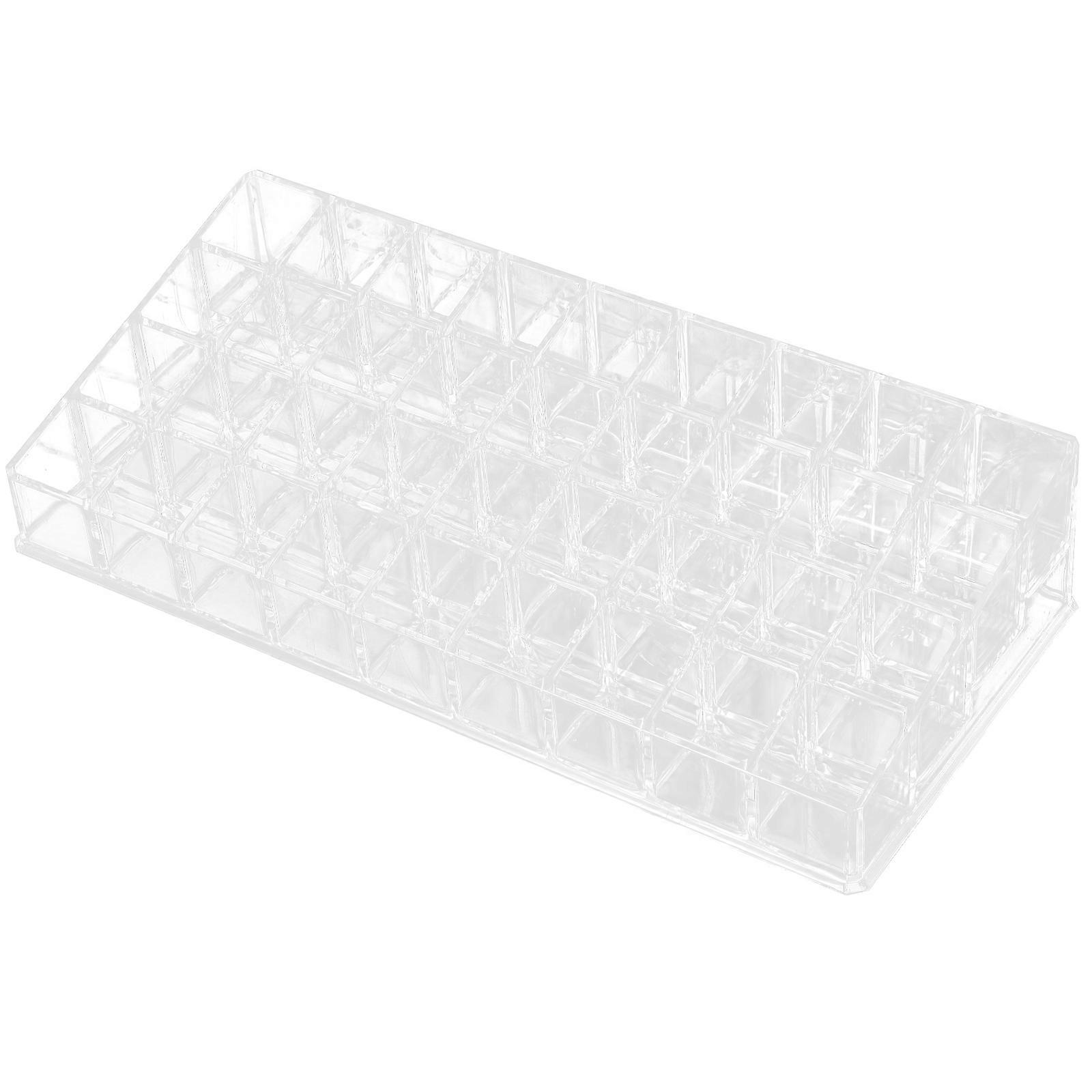Lipstick Holder Cosmetic Storage Rack for Home Bedroom Transparent Material with Storage Function 1Pack