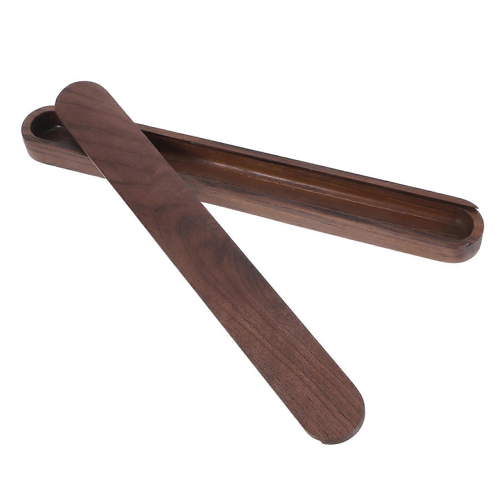 Reusable Wooden Utensil Organizer 5Pcs Portable Chopstick Box with Lid