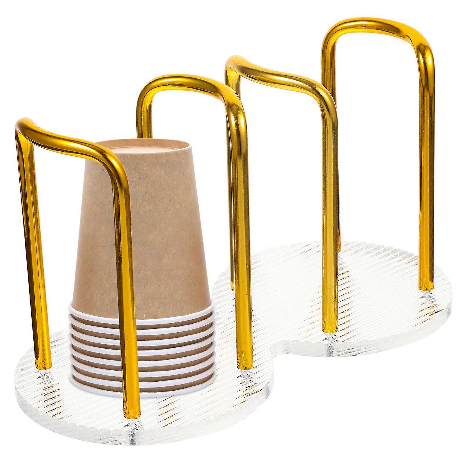 Disposable Paper Cup Organizer for Coffee Bar 4Pcs Holder