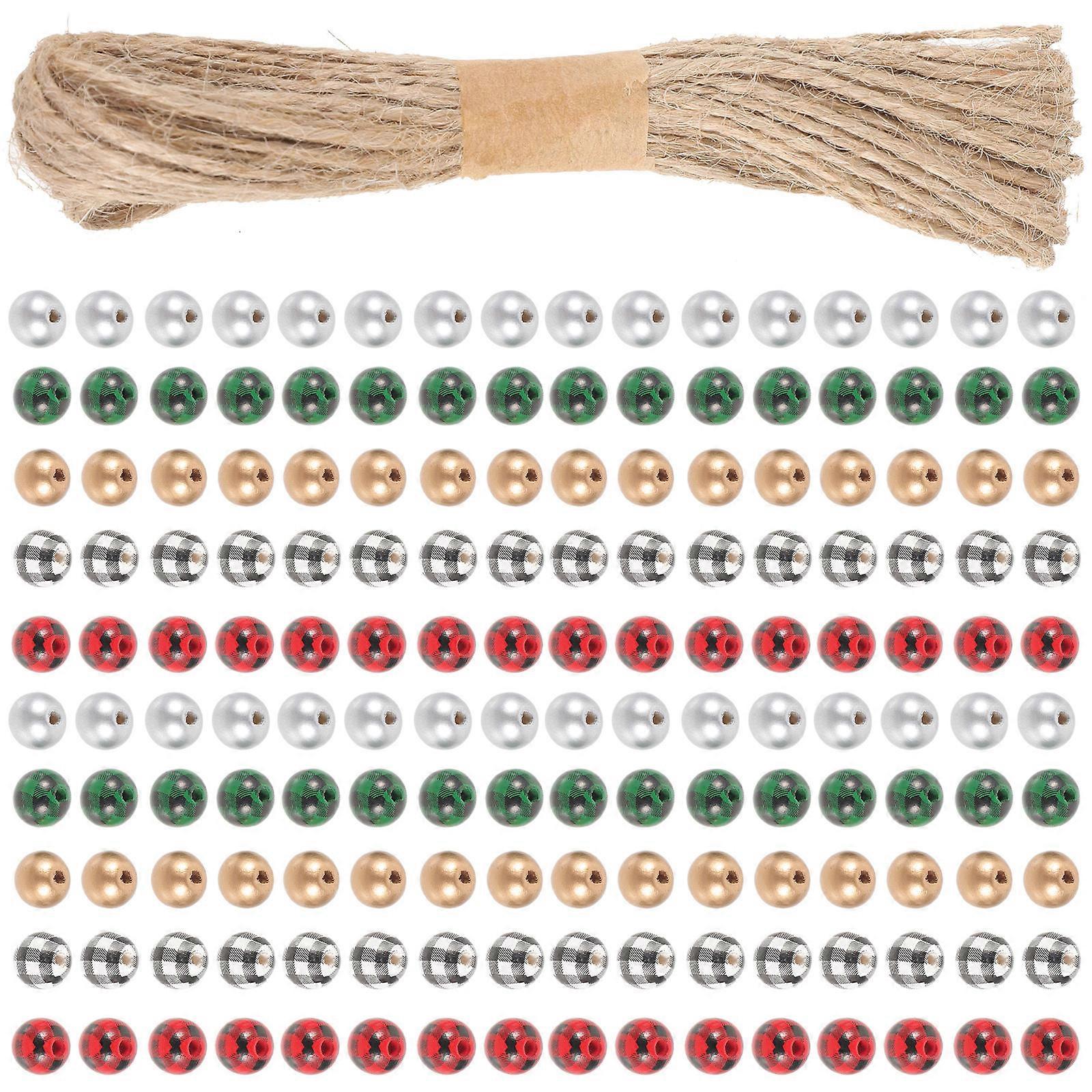 Loose Wooden Beads For Home Decoration 2 Sets 150 Beads Round Shape Perfect For Craft Enthusiasts