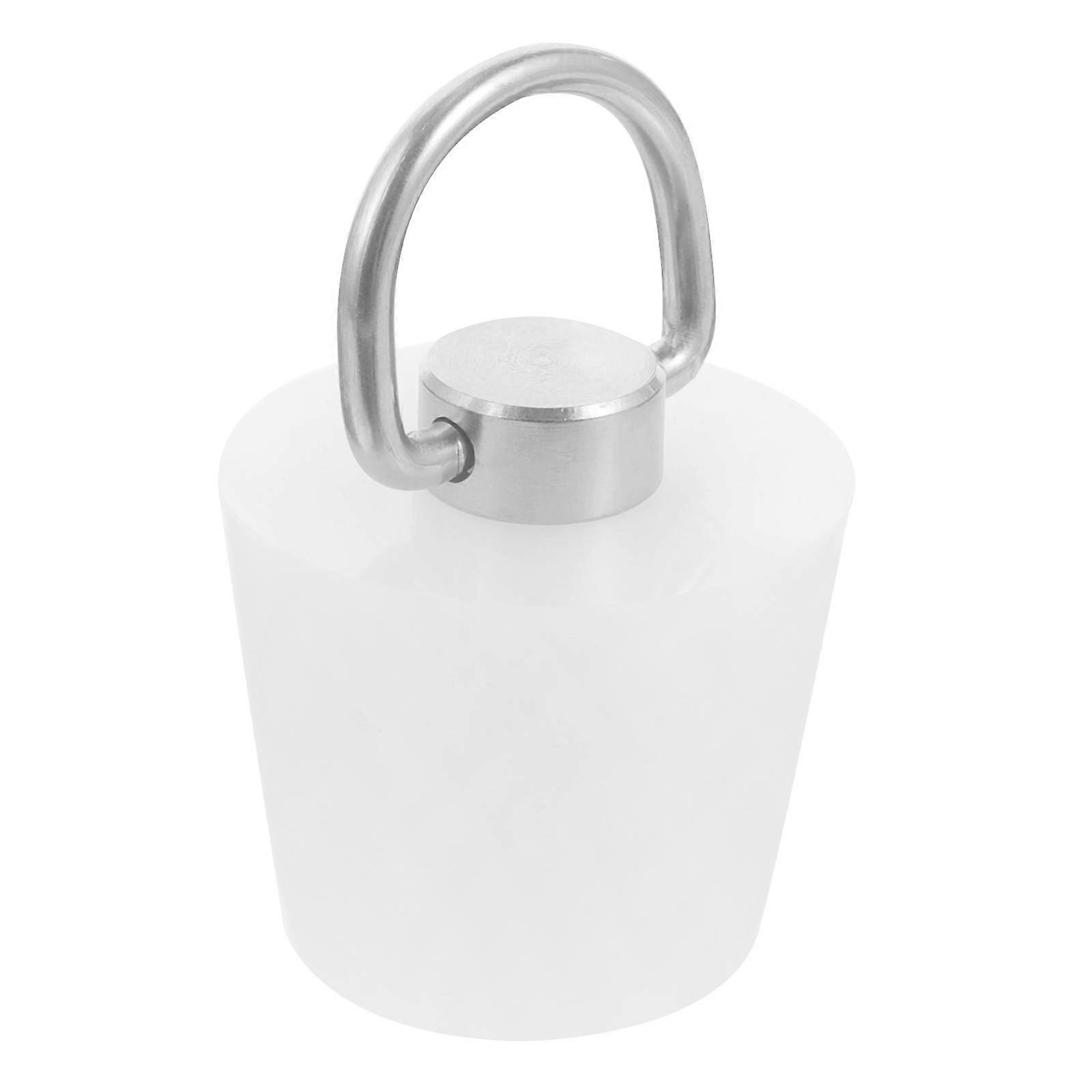 Drain Stopper Bath Tub Silicone Plug with Pull Chain 2Pcs for Sink