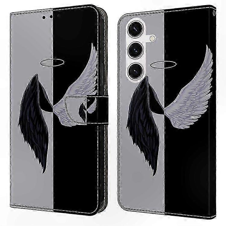 Magnetic Leather Wallet Case with 3D Pattern for Galaxy S25 Plus