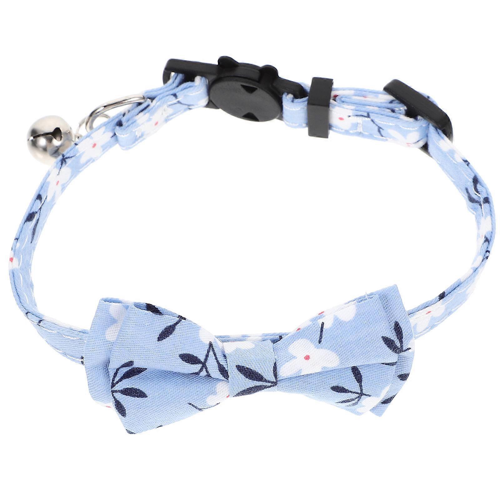 Pet Collar With Bowtie For Cats Adjustable Assorted Color For Parties 3Pcs