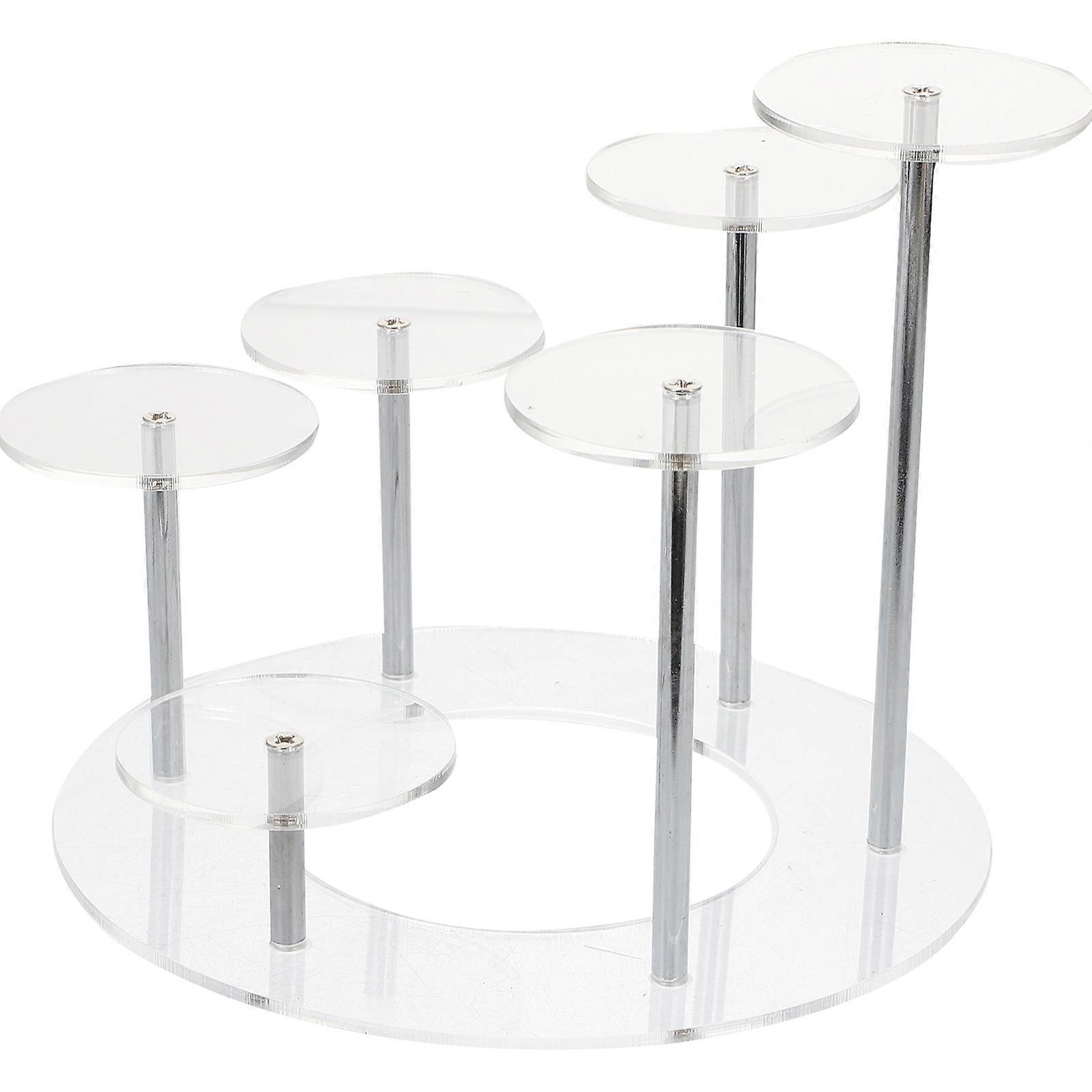 Transparent Acrylic Stepped Storage Rack for Multipurpose Home Display 2Pcs