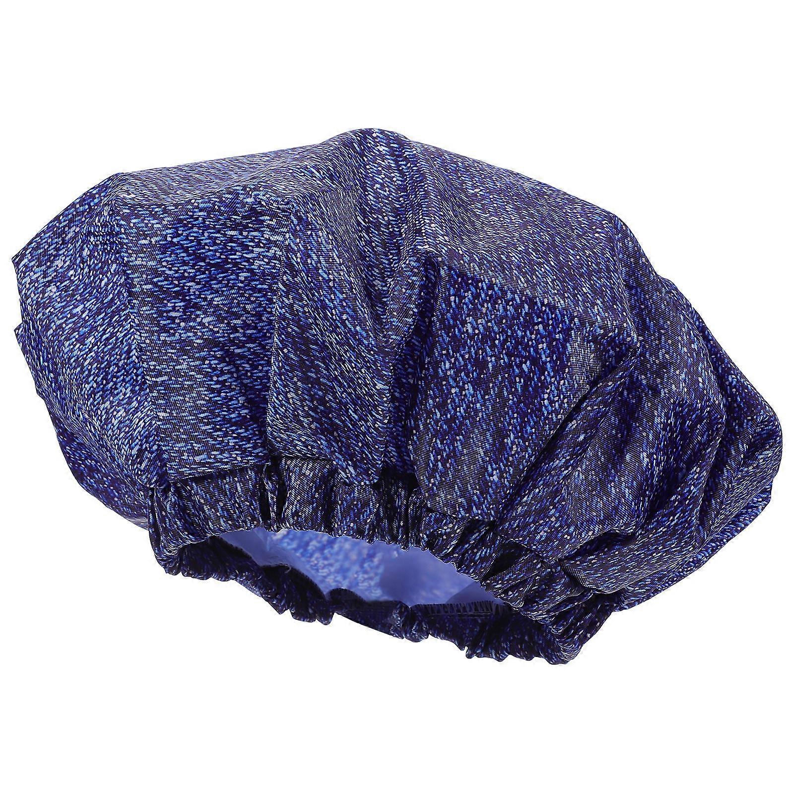 Shower Caps 2Pcs Practical Multi-Purpose Bathing Hats For Men Featuring Waterproof Blue Design