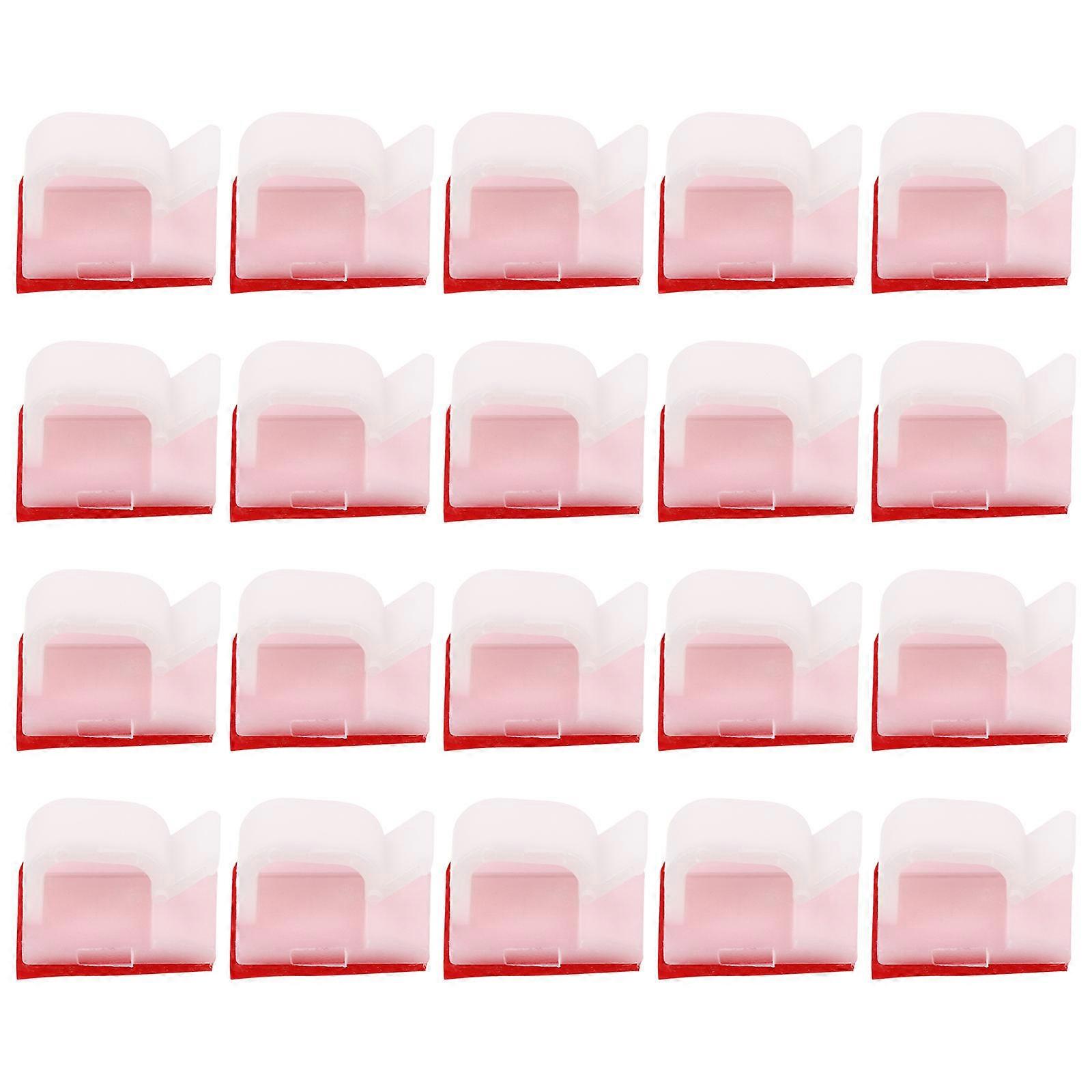 Cable Clips Plastic Holder for Cable Management 40Pcs White Pack