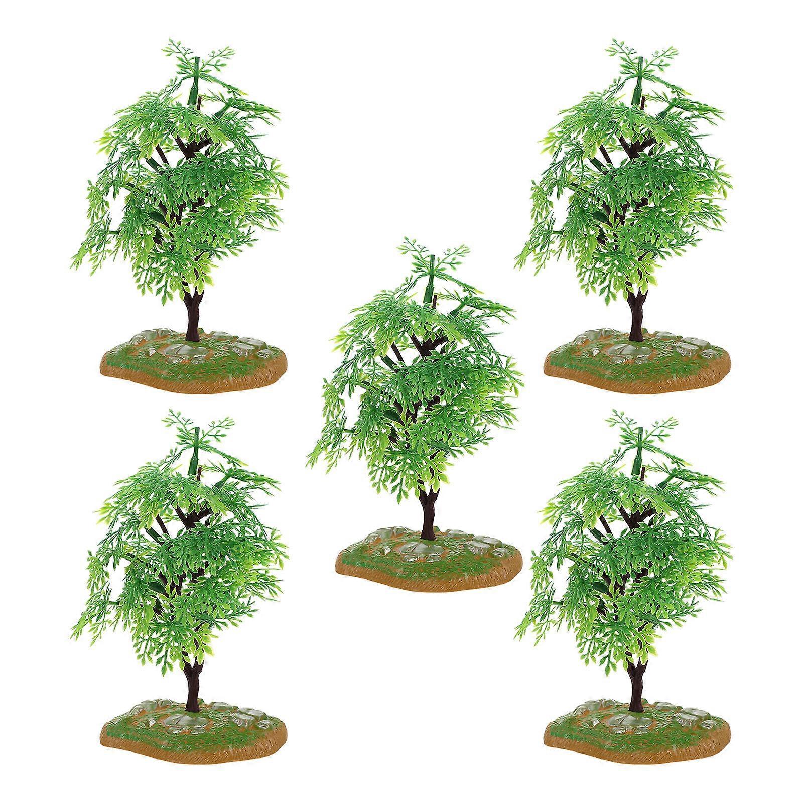 Mini Adornment Cedar Model for Decor with 10Pcs Desktop Decor