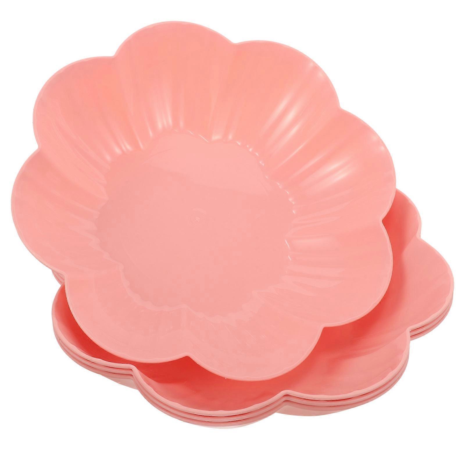 Candy Tray Snack Tray Red Flower Shaped Party Use 4Pcs