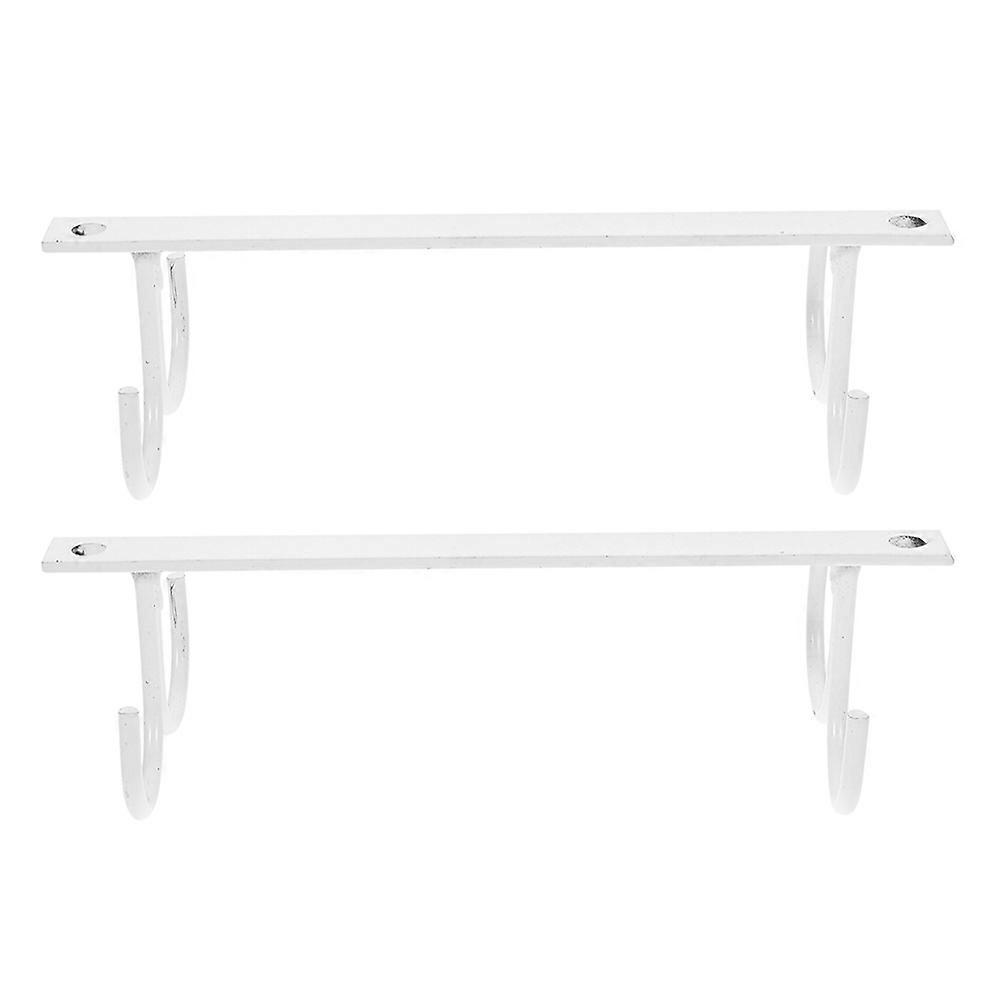 Coffee Cup Organizer Iron Mug Rack for Kitchen Cabinets 8Pcs Hooks