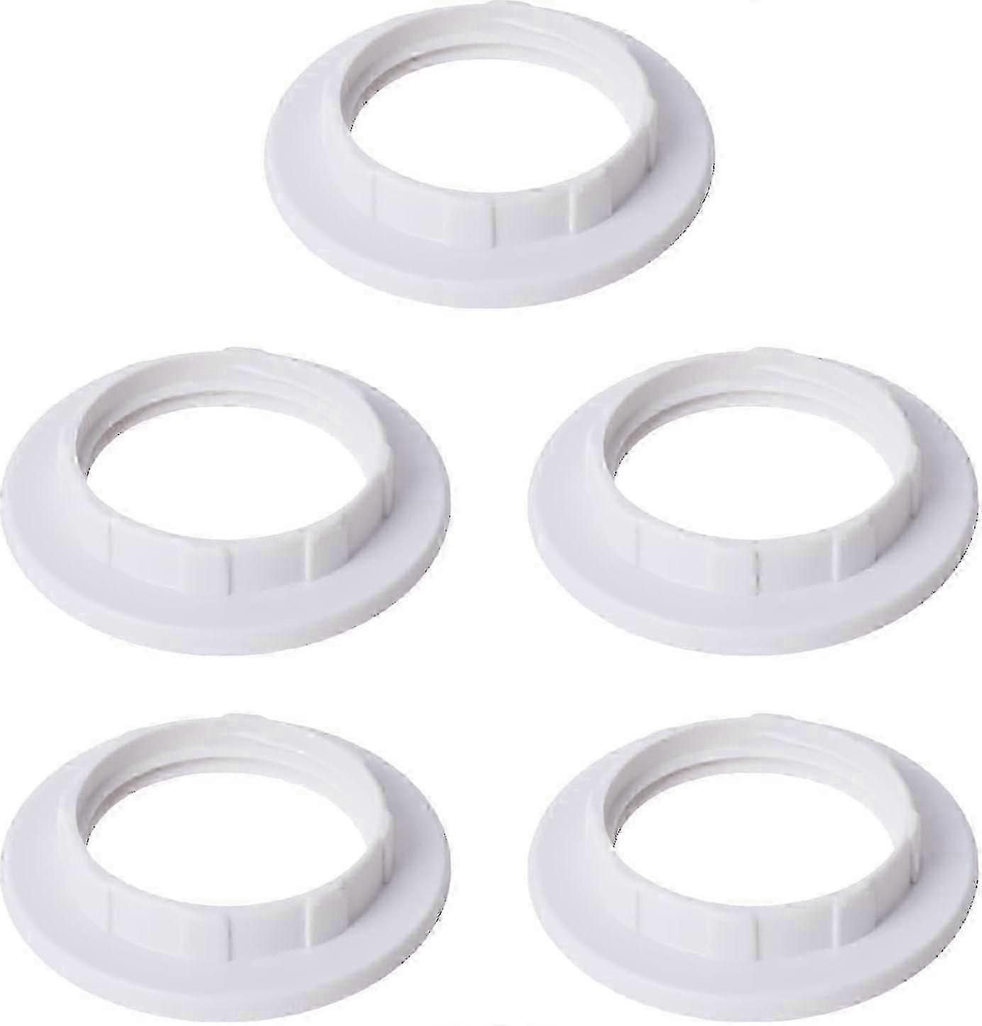 5 Pieces E14 Lampshade Reducer Ring Lampshade Ring Adapter Converter Plate White