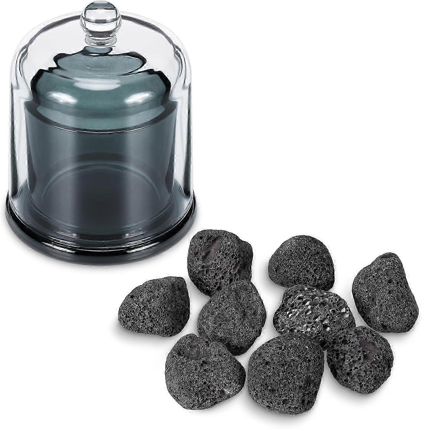 Lava Stone Volcano Diffuser - Glass Waterless Essential Oil Diffuser - No Electricity Required Portable Aromatherapy(aaa)