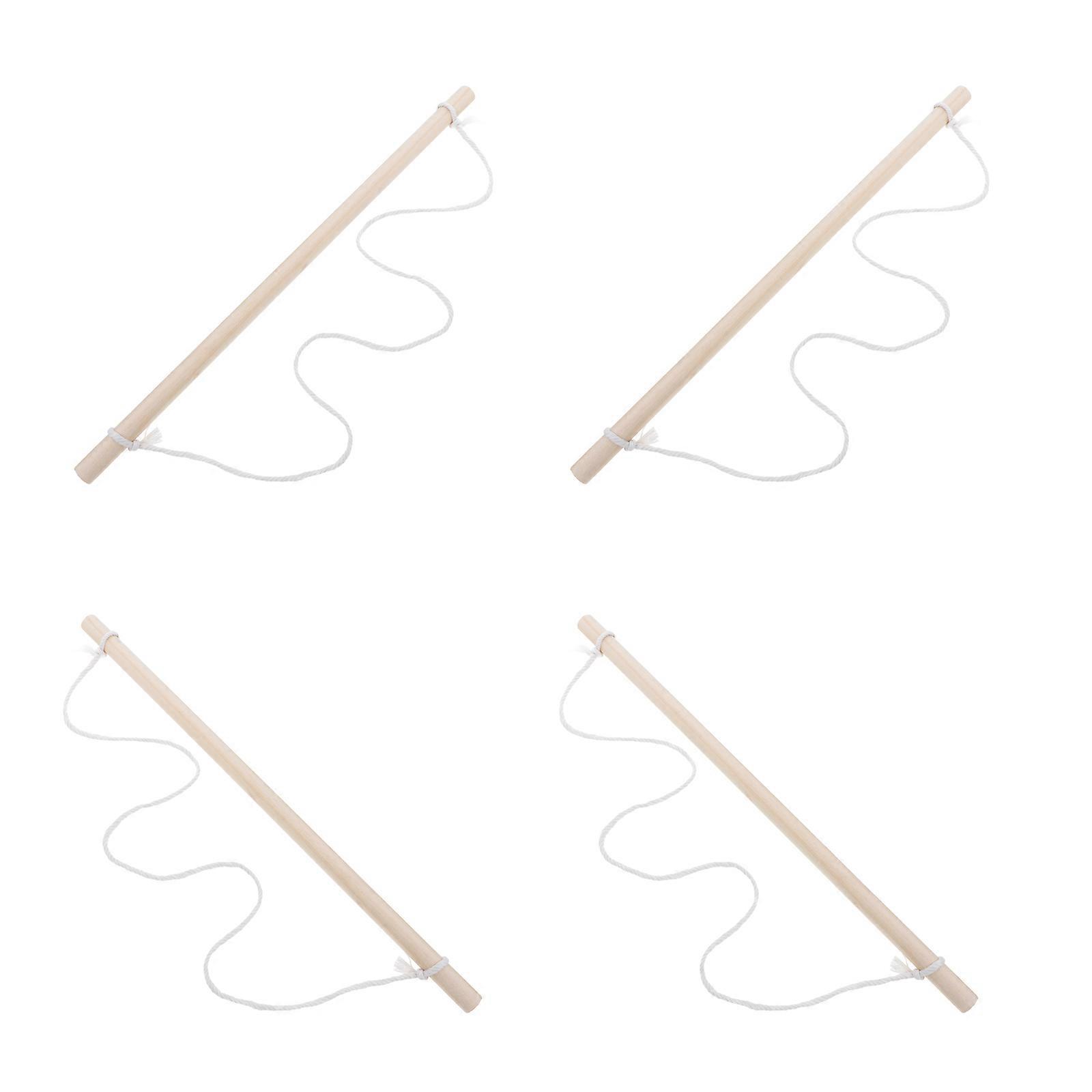 Garden Banner Pole Replacements Flag Pole Wood for Banner Display 4Pcs