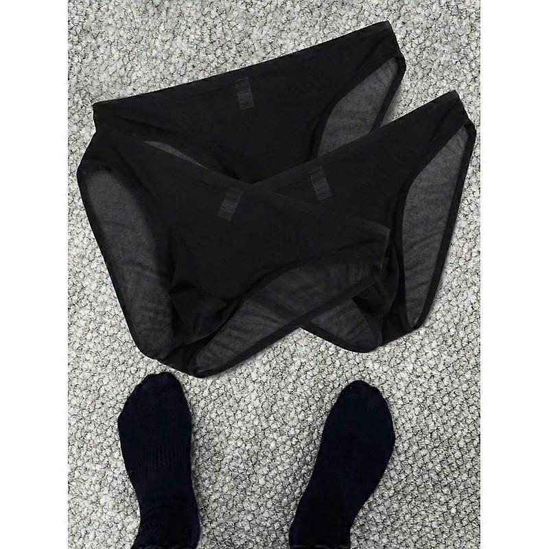 3pcs Men Breathable Soft Thin Print Triangle Briefs Daily