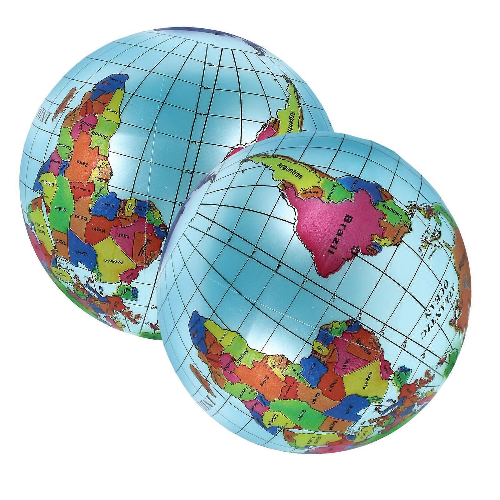 Blow Globe Ball for Kids Learning Geography 4Pcs Inflatable Fun Toy