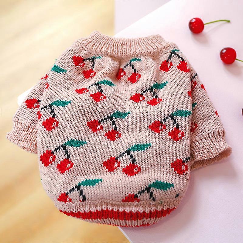 Designer Knitted Dog Sweaters Solid Color Autumn Winter Warm Pet Cat Clothing Chihuahua Lightweight Clothes for Small Dogs