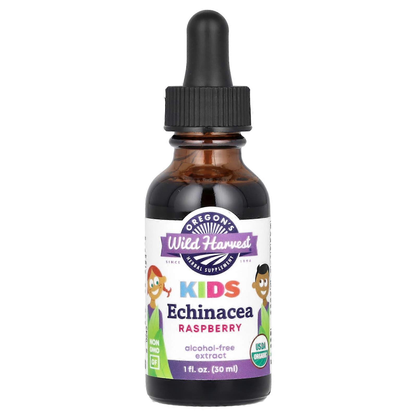 Kids, Echinacea Extract, Alcohol-Free, Raspberry, 1 fl oz (30 ml)