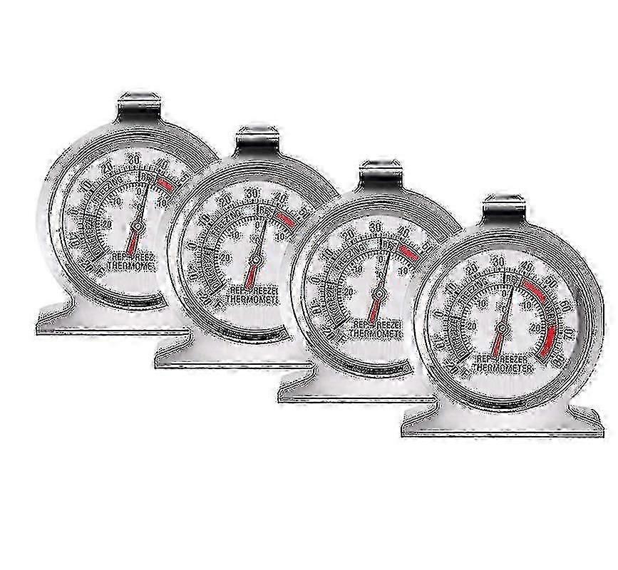 4 Pack Refrigerator Freezer Thermometer Large Dial Thermometer-Good
